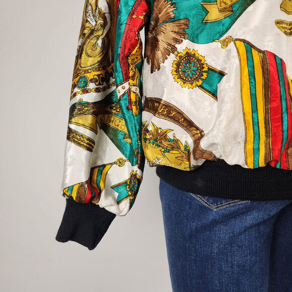 Vintage 80s Knights & Kings Zip Up Bomber Jacket Size L/XL - Picture 10 of 12